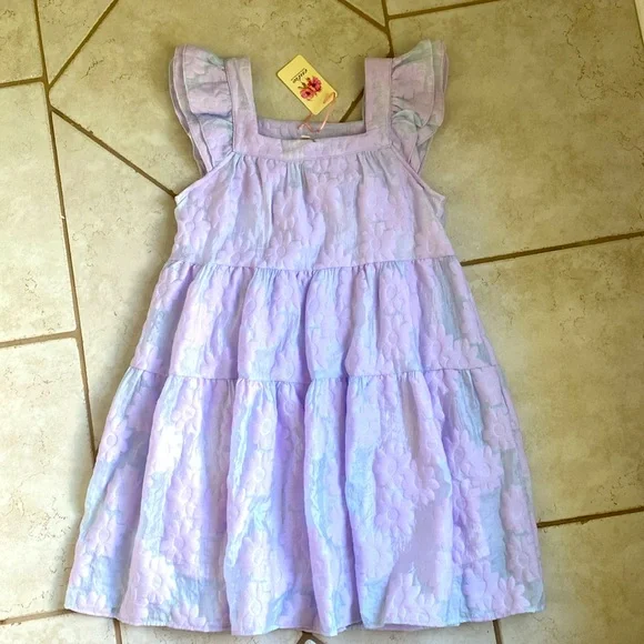 Entro Ruffle Sleeve Sunday Brunch Lavender Mini Babydoll Dress small 2 NWT $65 - Picture 10 of 10
